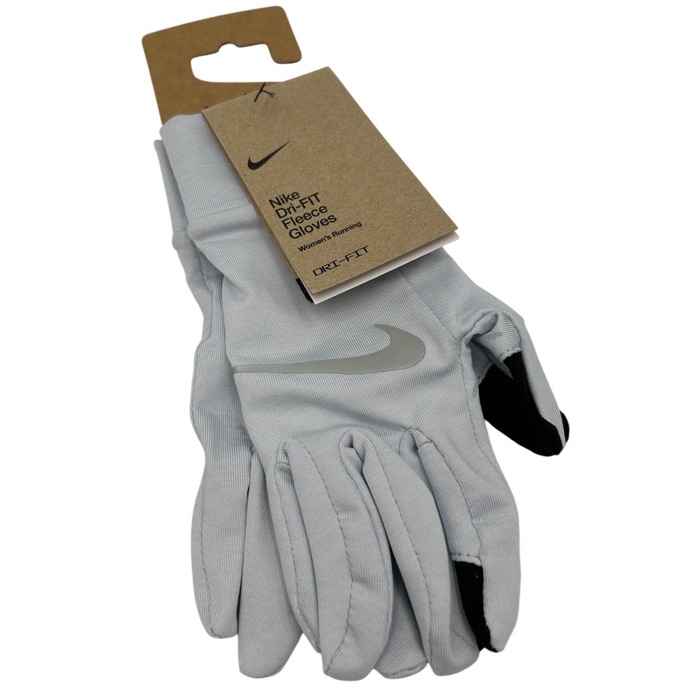 Nike Dri-FIT Fleece Running Gloves Womens XS/S Light Blue NWT Touchscreen